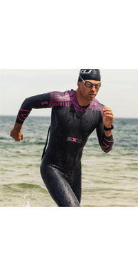 2025 2XU Mens Propel Pro Wetsuit MW5124c - Black / Punk Pink